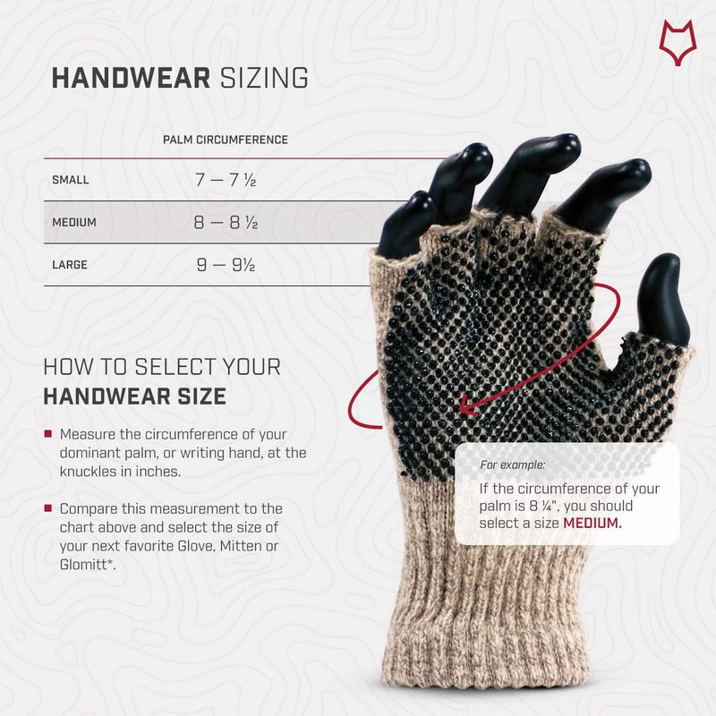 Fox River Men's Mid Weight Ragg Wool Gloves in Brown Tweed - Large - Image 3